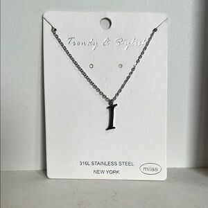 Silver Initial Necklace